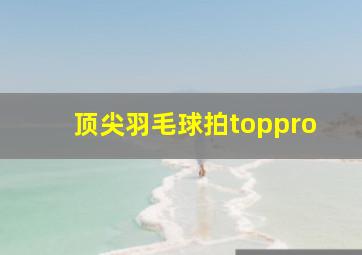 顶尖羽毛球拍toppro