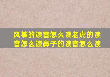 风筝的读音怎么读老虎的读音怎么读鼻子的读音怎么读