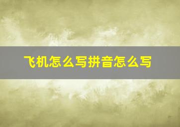 飞机怎么写拼音怎么写