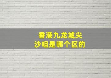 香港九龙城尖沙咀是哪个区的