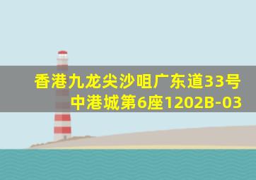 香港九龙尖沙咀广东道33号中港城第6座1202B-03