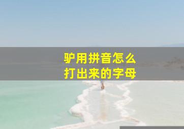 驴用拼音怎么打出来的字母