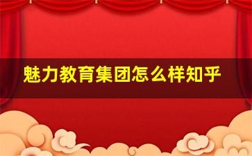 魅力教育集团怎么样知乎