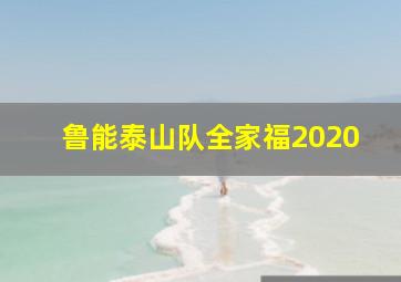 鲁能泰山队全家福2020