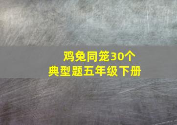 鸡兔同笼30个典型题五年级下册