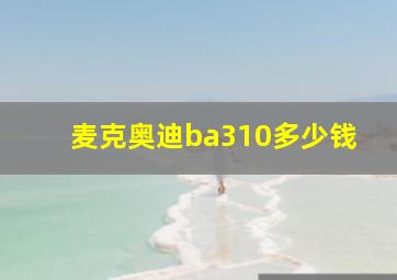 麦克奥迪ba310多少钱