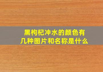 黑枸杞冲水的颜色有几种图片和名称是什么