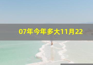 07年今年多大11月22