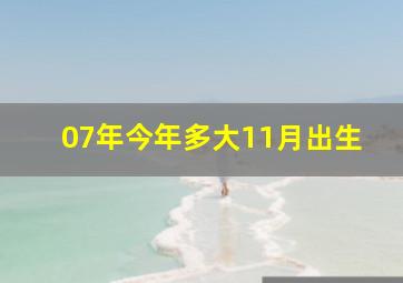 07年今年多大11月出生