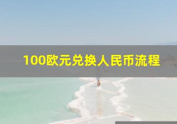 100欧元兑换人民币流程