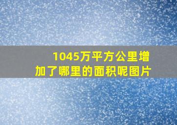 1045万平方公里增加了哪里的面积呢图片