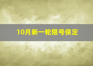 10月新一轮限号保定