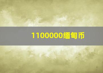 1100000缅甸币