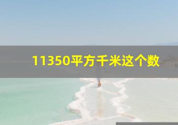 11350平方千米这个数