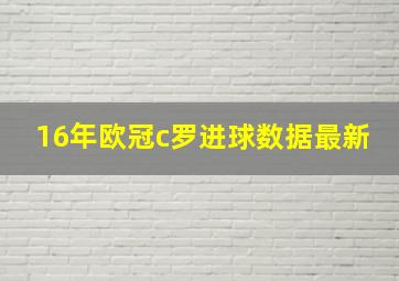 16年欧冠c罗进球数据最新