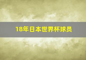 18年日本世界杯球员