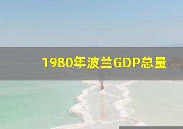 1980年波兰GDP总量