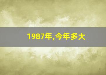 1987年,今年多大