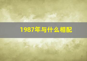 1987年与什么相配