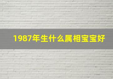 1987年生什么属相宝宝好