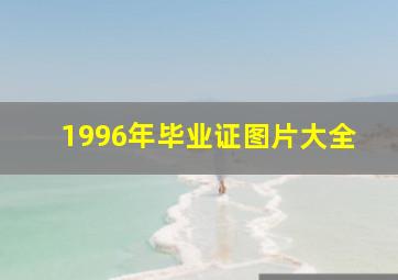 1996年毕业证图片大全