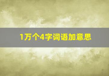 1万个4字词语加意思