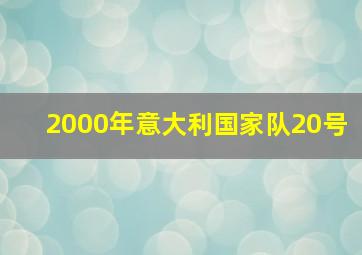 2000年意大利国家队20号