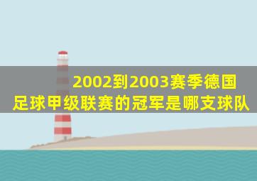 2002到2003赛季德国足球甲级联赛的冠军是哪支球队