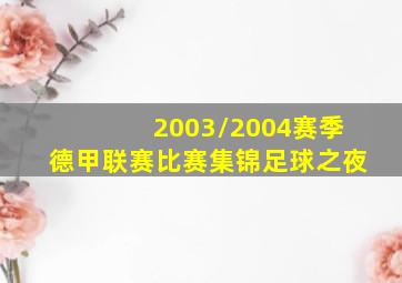 2003/2004赛季德甲联赛比赛集锦足球之夜