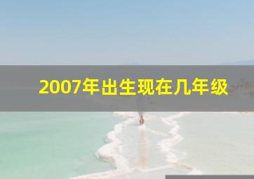 2007年出生现在几年级