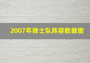 2007年骑士队阵容数据图