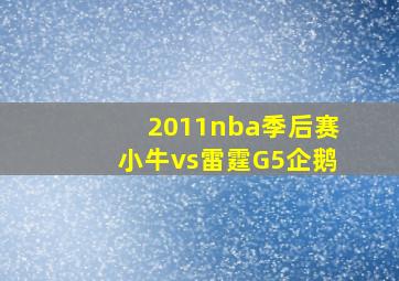 2011nba季后赛小牛vs雷霆G5企鹅