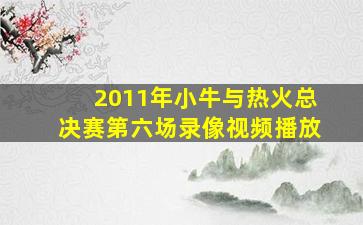 2011年小牛与热火总决赛第六场录像视频播放