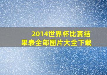 2014世界杯比赛结果表全部图片大全下载