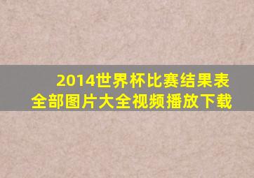 2014世界杯比赛结果表全部图片大全视频播放下载