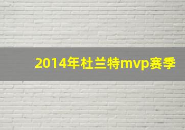 2014年杜兰特mvp赛季