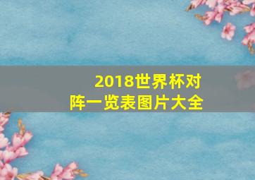 2018世界杯对阵一览表图片大全