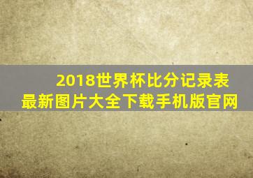 2018世界杯比分记录表最新图片大全下载手机版官网