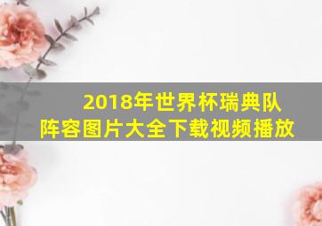 2018年世界杯瑞典队阵容图片大全下载视频播放