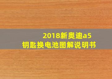 2018新奥迪a5钥匙换电池图解说明书