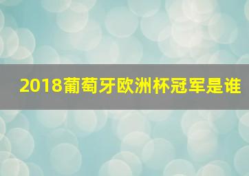 2018葡萄牙欧洲杯冠军是谁