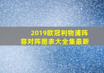 2019欧冠利物浦阵容对阵图表大全集最新