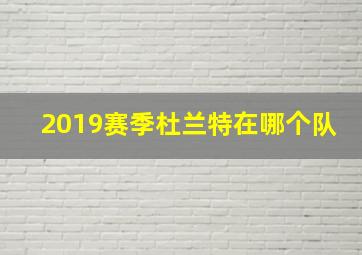 2019赛季杜兰特在哪个队