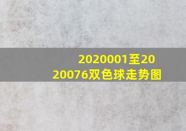 2020001至2020076双色球走势图