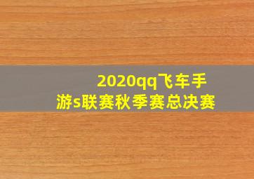 2020qq飞车手游s联赛秋季赛总决赛