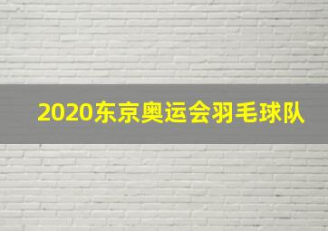 2020东京奥运会羽毛球队