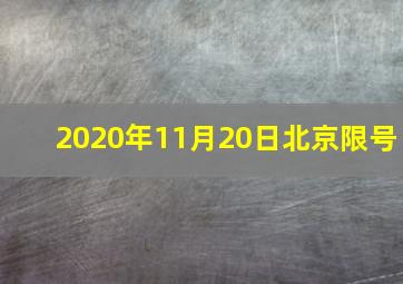 2020年11月20日北京限号