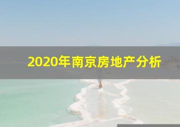 2020年南京房地产分析