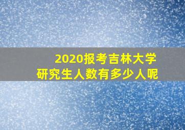 2020报考吉林大学研究生人数有多少人呢