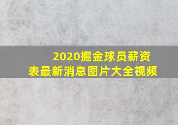 2020掘金球员薪资表最新消息图片大全视频